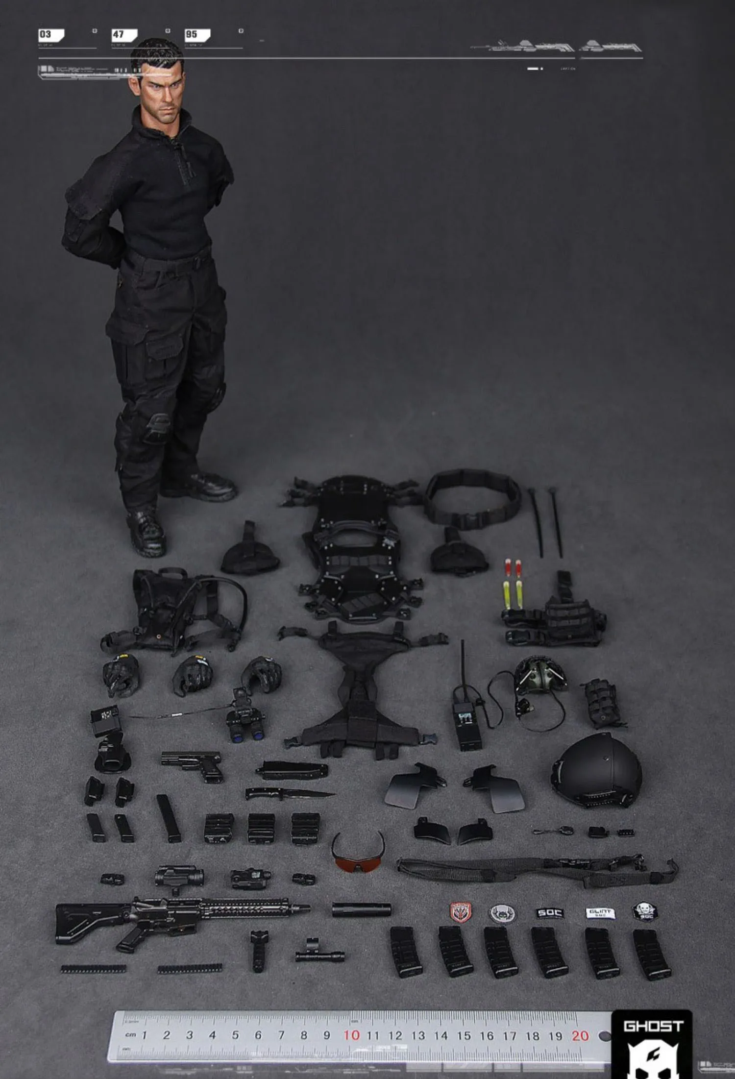 

DAMTOYS DAM SF001 1/6 Male Soldier Special Operations Center Commander Full Set 12'' Action Figure Model In Stock