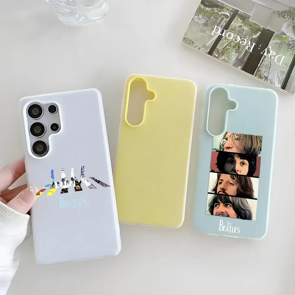 BandTheBBeatles Phone Case Clear TPU Case For Samsung S22-S26, 2-in-1 Detachable Card Holder