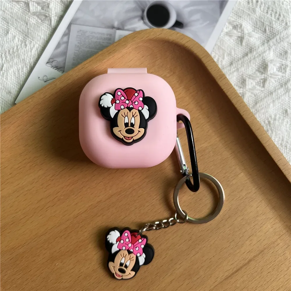 New Case for Samsung Galaxy Buds FE/2/live/2 pro /pro Cartoon Silicone Soft Cover for Samsung Buds Live Bags With Keyring