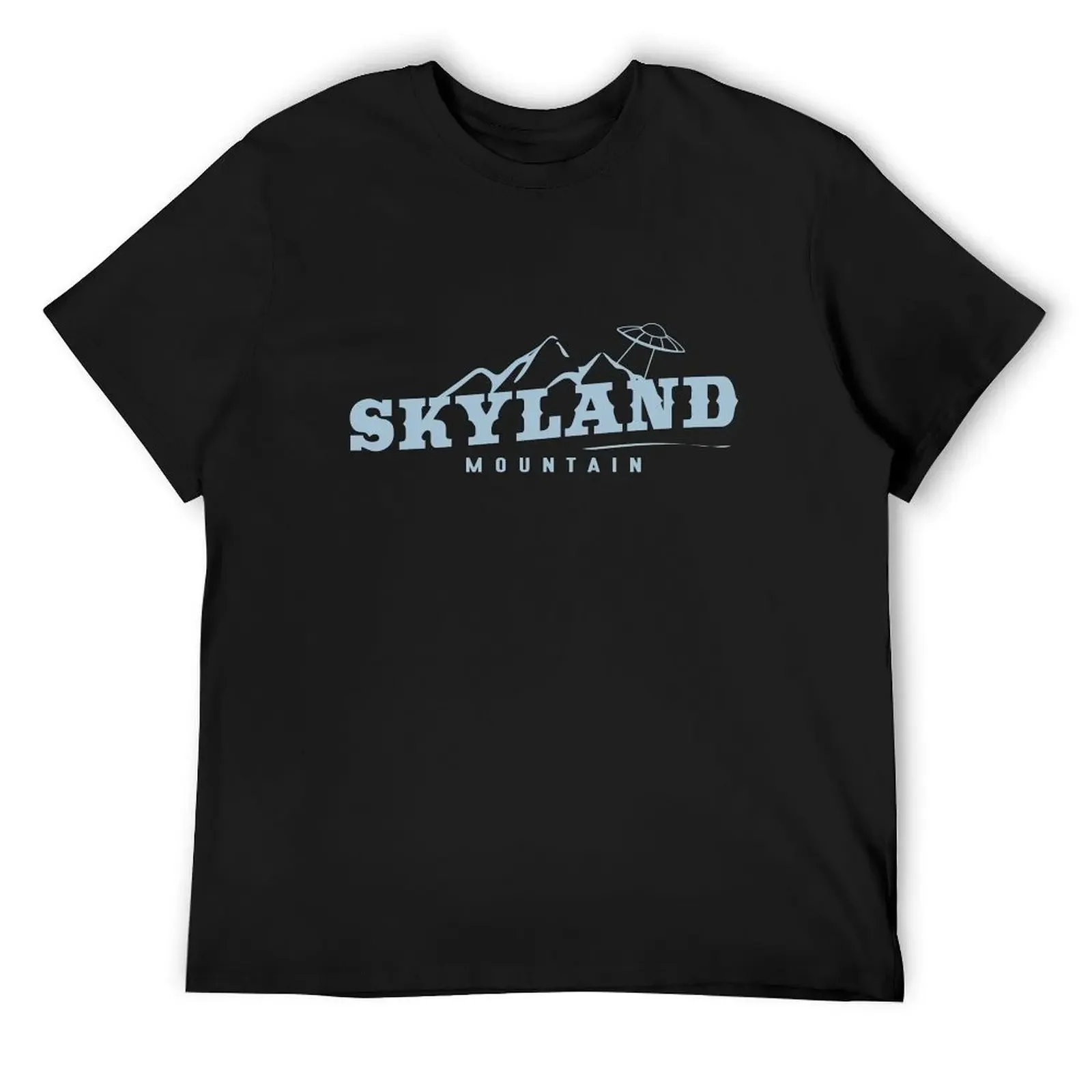 The X Files: Skyland Mountain (Sky Blue) T-Shirt street wear new edition korean fashion graphic t shirts funny t shirts men