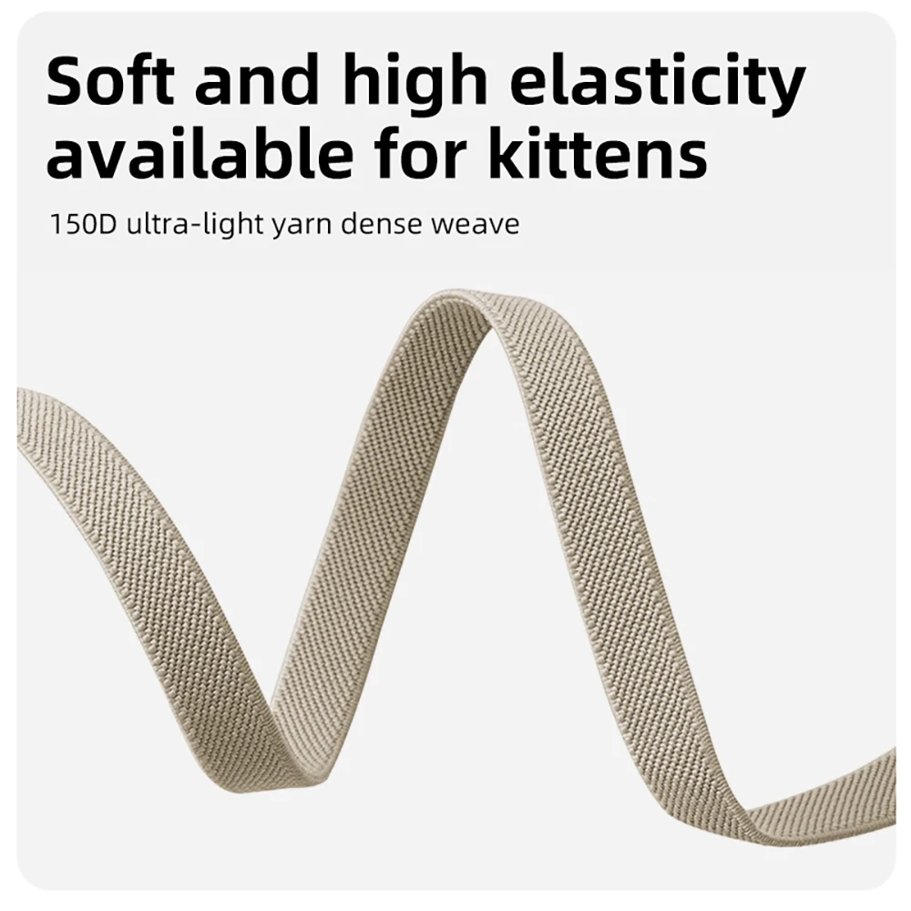 Cute Breakaway Cat Collar Elastic GPS Tracker Kitten Collar with Air Tag Holder Case Adjustable 5-12in Pets Collars for Cats - view 6