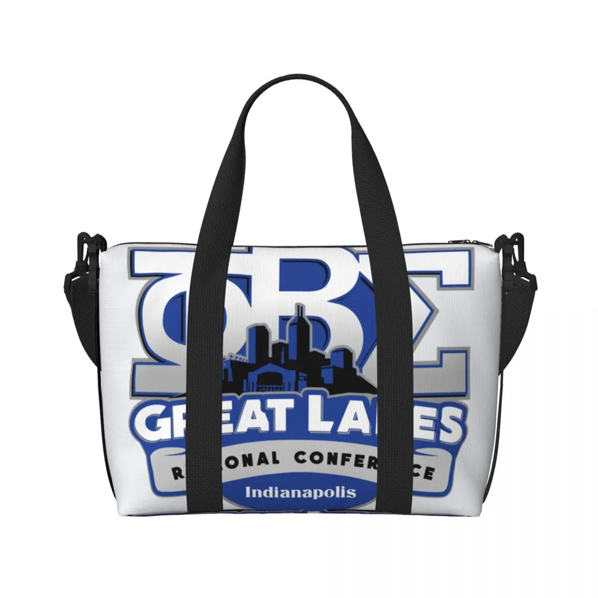 Custom Zeta Phi Beta Logo Beach Tote Bag for Women Extra Large Gym Carry On Greek Letter 1920 ZOB Travel Shopping Bags