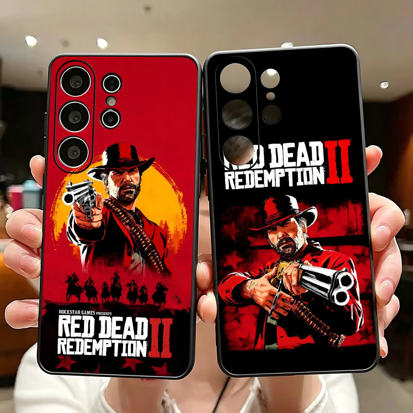 Phone Case For Samsung S26 S25 S24 S23 S22 S21 S20 Ultra Note20 HOT GAME Red Dead Redemption  Soft black Shockproof Cover
