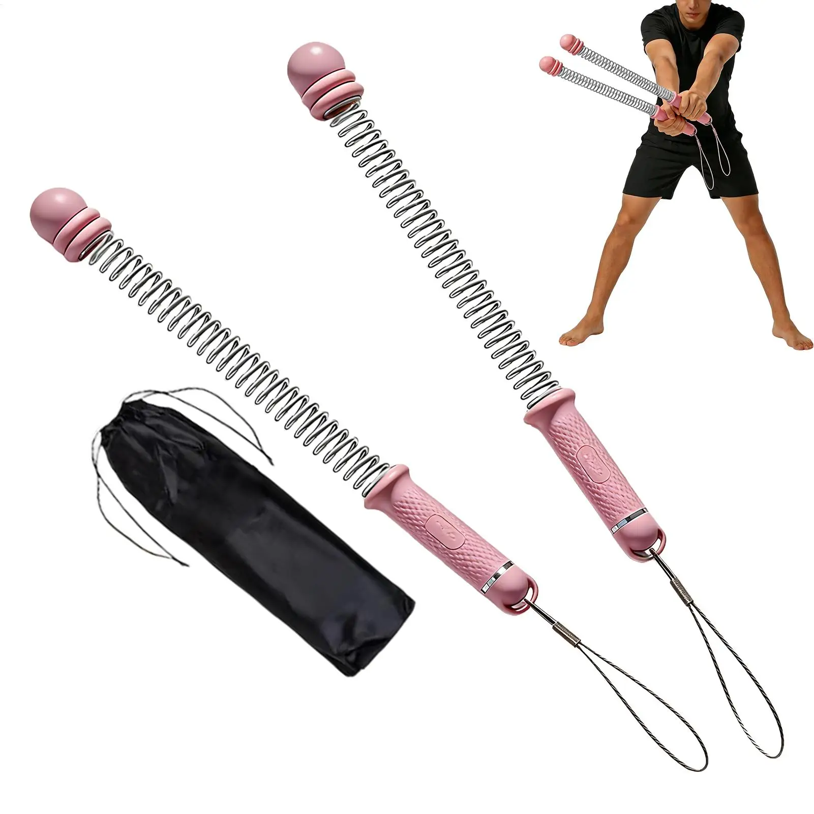 Portable Battle Ropes Adjustable Weight Rings Arm Training Heavy Duty Workout Rope For Women Men Adults Home Gym Fitness
