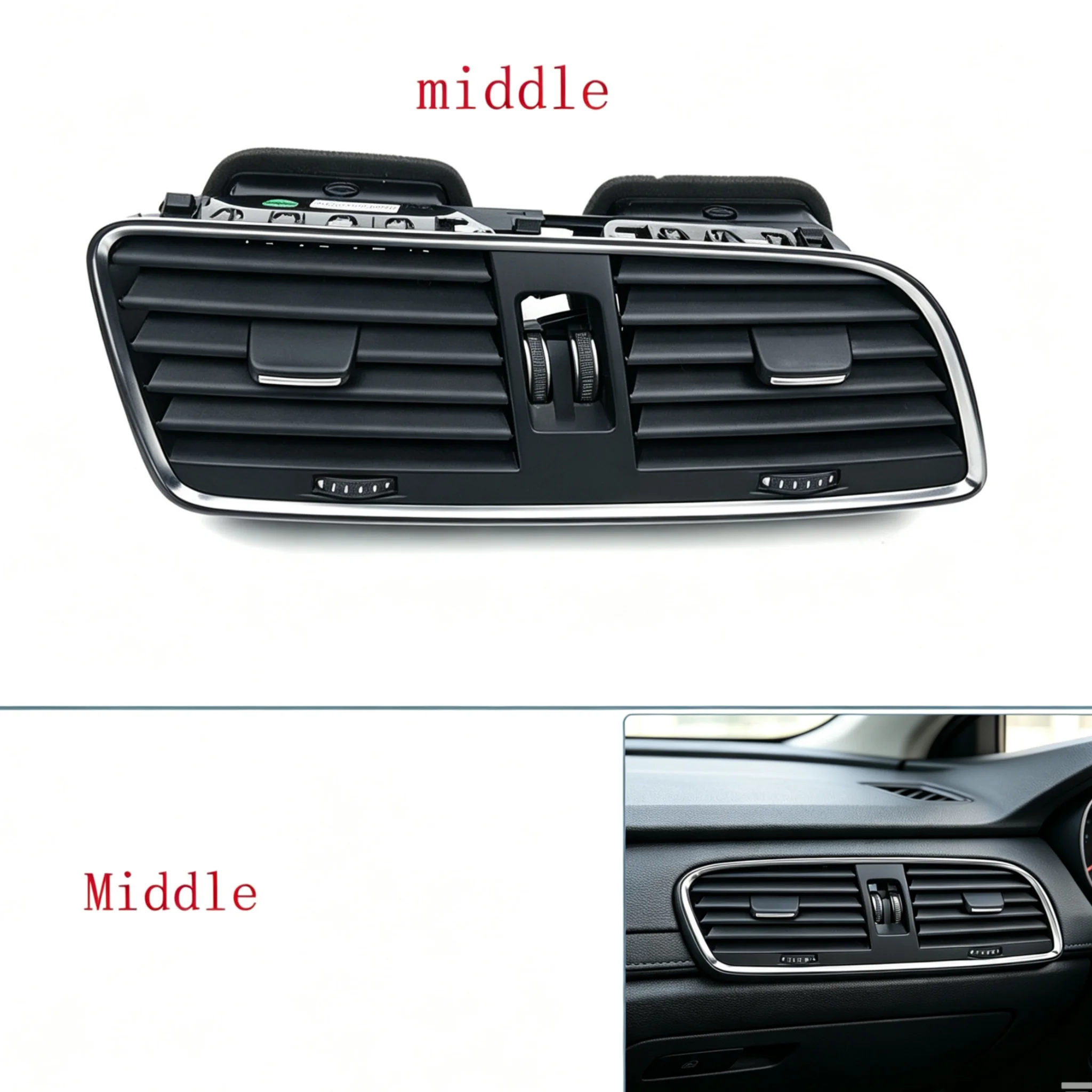 1pcs Front Dash Center Console Air Outlet For Audi Q3 2012-2018 Rear Air Conditioner AC Vent Car Accessories 8UD820951 8UD819203