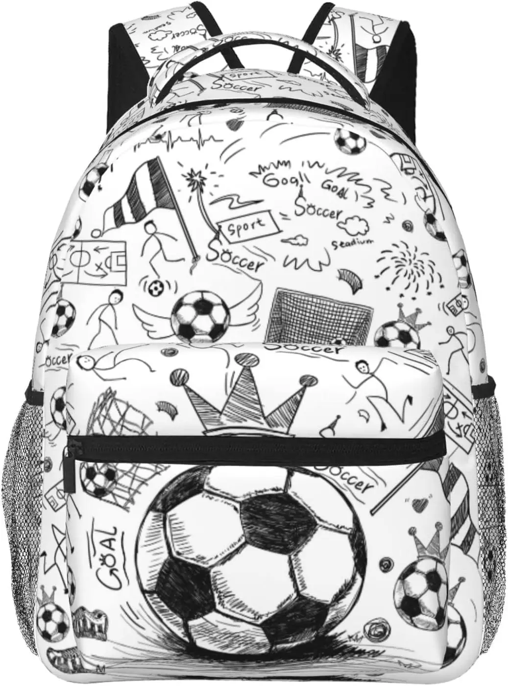 Fußball Rucksack 16 Zoll Fußball Schule Rucksäcke 3D-Druck leichte Ball Bücher tasche Casual Sport Daypack Reisetasche