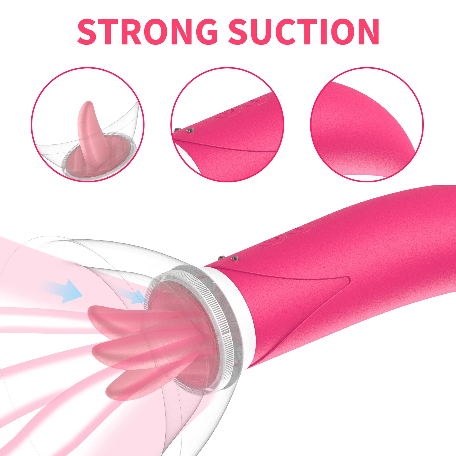 Tongue Licking Vibrator Sex Toys for Woman Vacuum Cup Pump Inhale Labia Breast Inhale Enlarge Massage Sucker Pump Vibrator