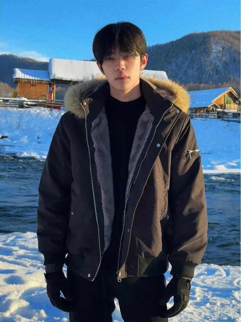 

Мужская зимняя утепленная хлопковая куртка American Wolf King Mountain Eagle с капюшоном и воротником из флиса, рабочая одежда, короткий рукав