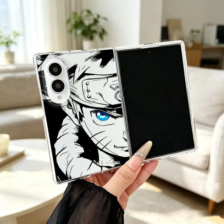 Funda de teléfono transparente suave de anime N-arutos para Samsung Galaxy Z Fold 8 ZFold8. 6