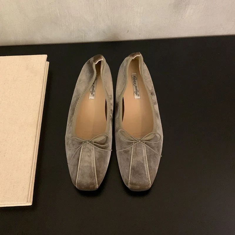 Modische Damen-Seidenballerinas mit Erhöhter Sohle, Schmetterlingsknoten, Flache Ballerinas für Damen, Frühling/Herbst Neuheit – Detail 10