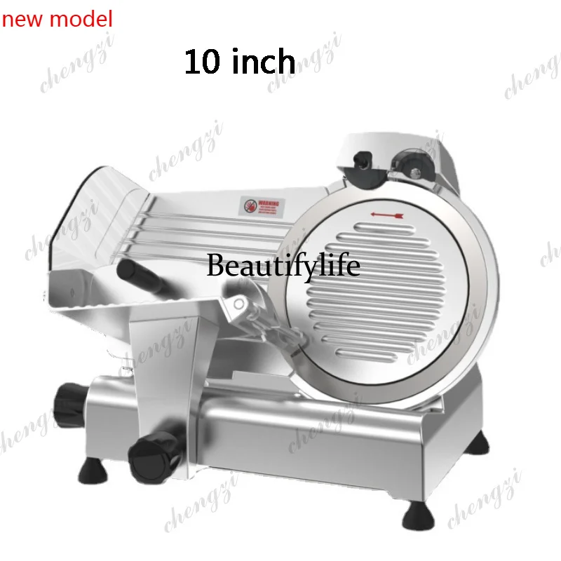 

10 Inch Semi-Automatic Meat Slicer Knife Set Meat Slicing Grinder Machine Electric Fresh Frozen Lamb Rolls Meat Cutting MachineA