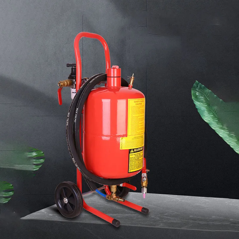 5GAL 20L Photosynthetic Sandblasting Machine Mobile Manual Sandblasting machine Small rust refurbishment sander