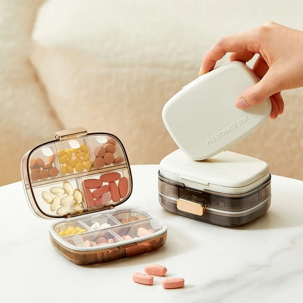 

10 Compartments Weekly Pill Case Waterproof Moisture-proof Travel Pill Organizer Detachable Large Capacity Medicine Storage Box