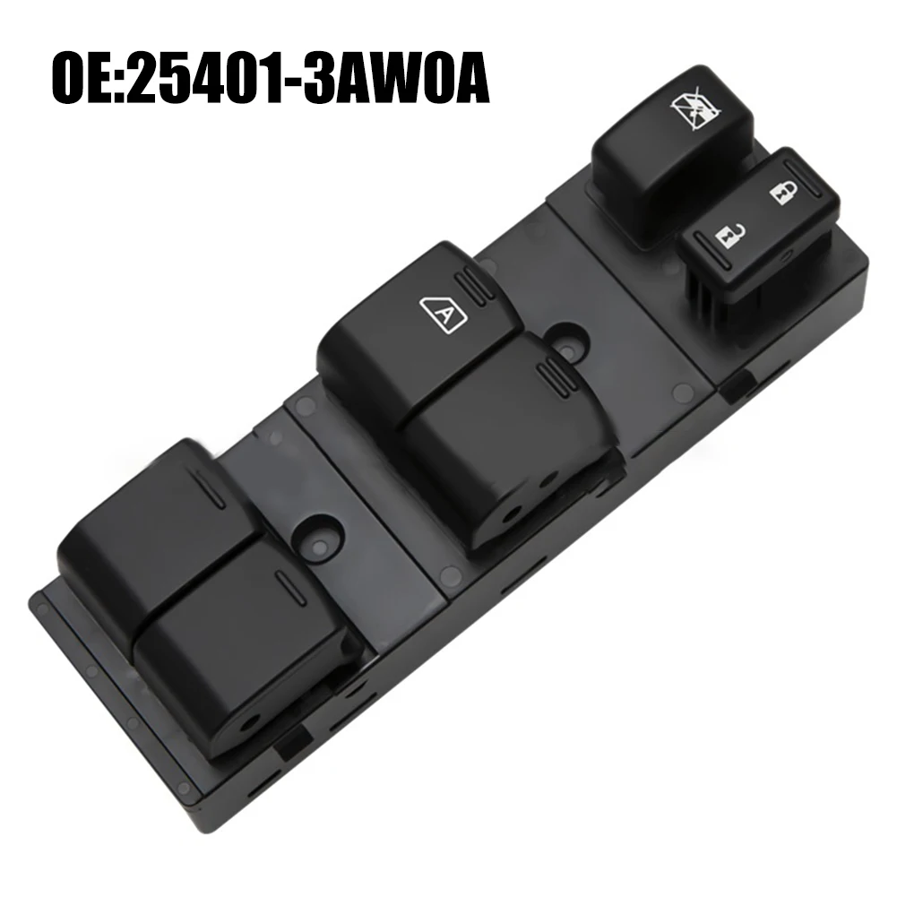 

1pcs Black Abs 17.5*5.8*6.5 Cm Applicable For Nissan Sunshine Window Regulator Switch OEM Number 25401-3AW0A Switch Button