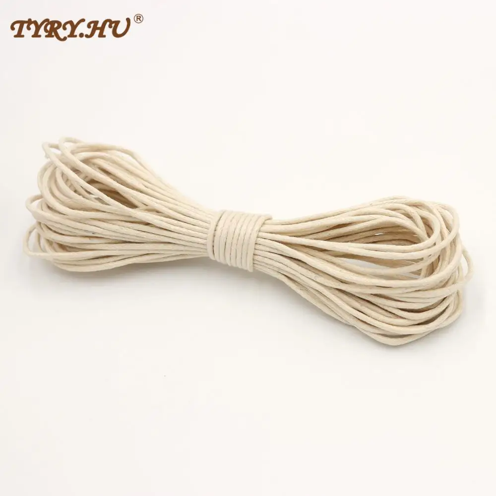 TYRY.HU 1/1.5/1.8mm Waxed Cotton Cord Baby Teether Accessories 10m Rope Waxed Twisted String Thread Line For DIY Jewelry Making