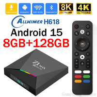android box 4g Android 15 iptv Z1 Max TV Box 4K 8K HD Allwinner H618 BT 5.0 4G 5G Dual WiFi 8GB 128GB Voice remote allwinner