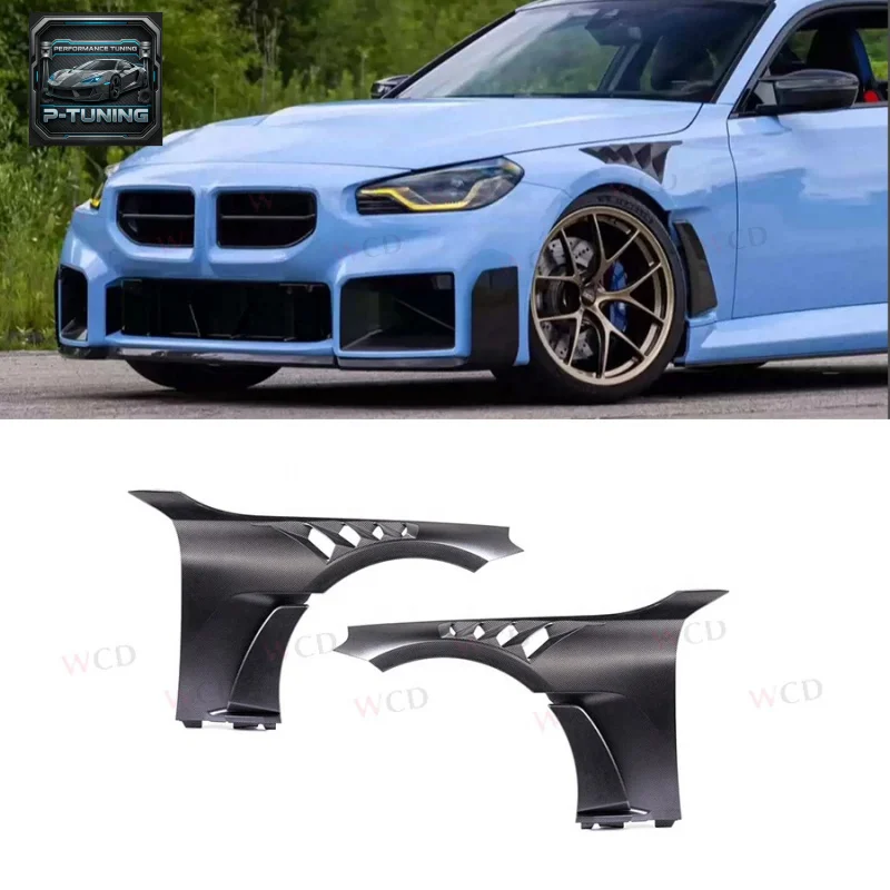 

Сухие карбоновые накладки на бампер (тип B) для BMW M2 G87 2023+ (передние крылья), автомобильные аксессуары