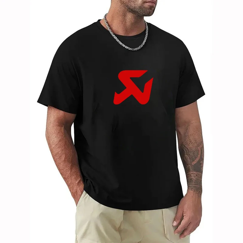 

Printed T-shirt 100% Cotton A-Akrapovic Short Sleeve Tee Men's Oversize T-shirt High Quality Summer Tops Streetwear Black