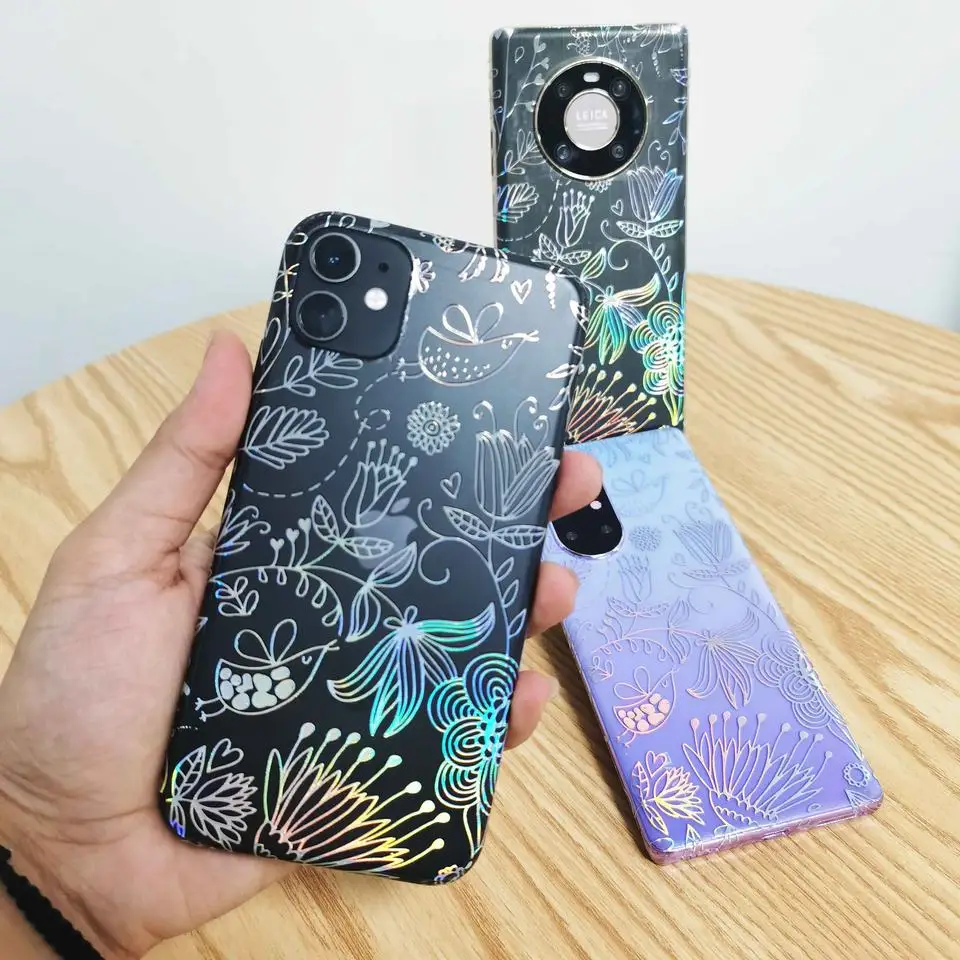 VORMIR 50pcs Transparent Laser Phone Back Skin Sticker Rear Micas Print Decorative Film DIY For Screen Protector Cutting Machine