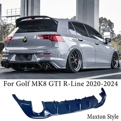 맥스턴 스타일 리어 범퍼 밸런스, VW 골프 Mk8 GTI 골프 MK8 R-라인 2020-2024, 자동차 리어 범퍼 디퓨저 스포일러 스플리터 바디킷