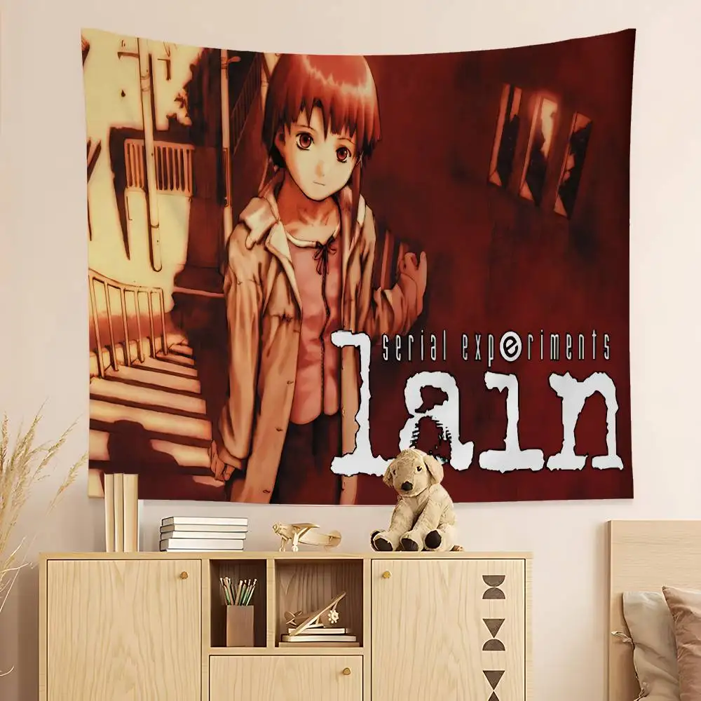 Serial Experiments Lain Anime Anime Tapestry Hanging Tarot Hippie Wall Rugs Dorm Home Decor