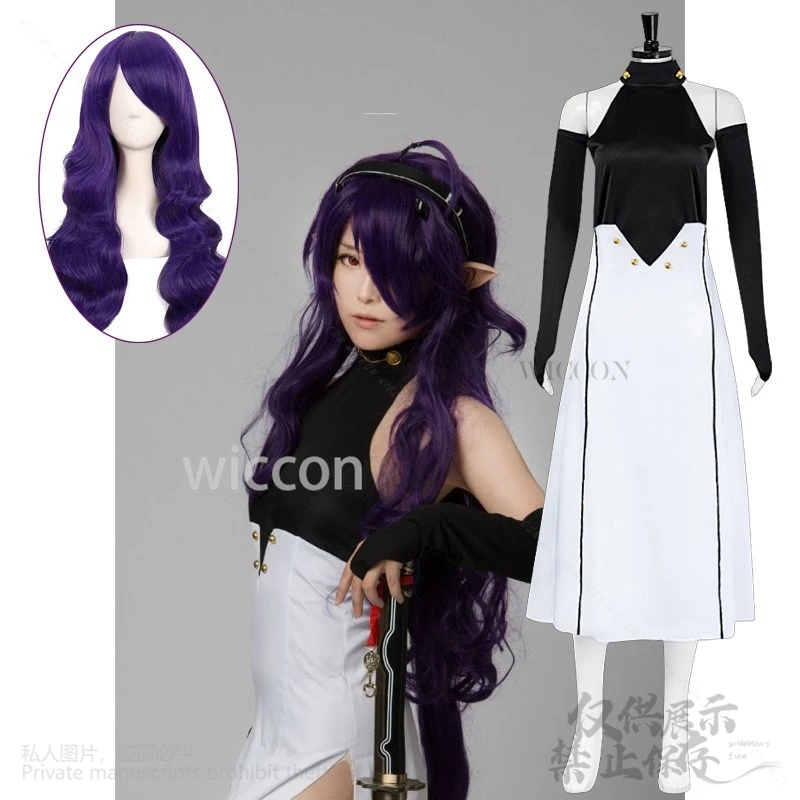 Anime Seraph Of The End Asuramaru Cosplay Costume Owari No Seraph Wig Sleeveless Top Skirt Uniform Woman Sexy Halloween Suit