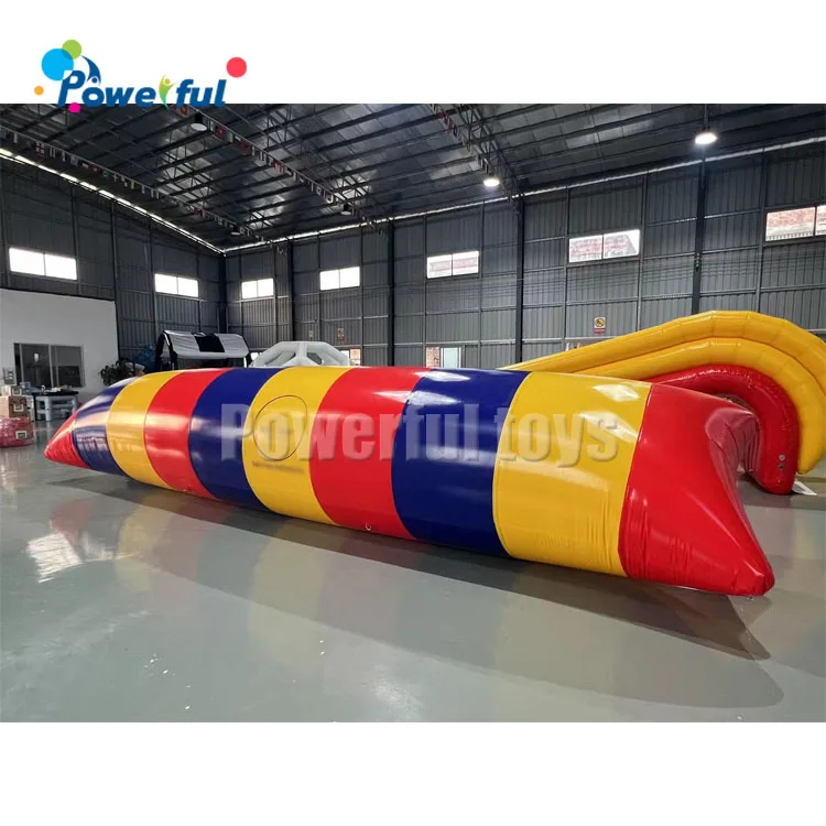 Lake Sport Game PVC Floating Water Blob Jump Trampoline Inflatable Water Catapult Blob