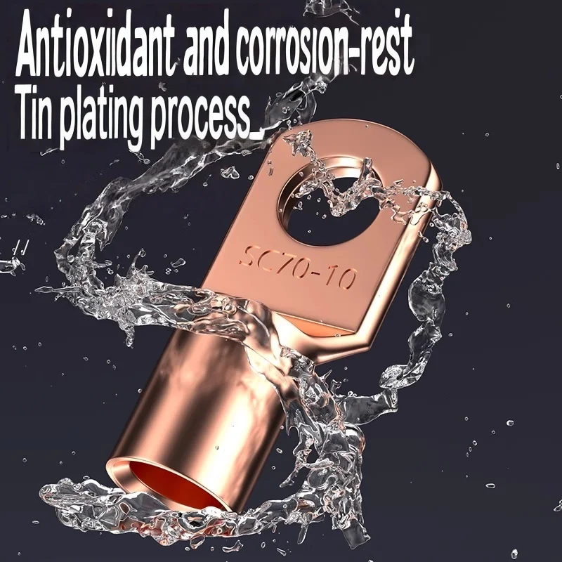 5-20 قطعة 4-70mm2 SC4 SC6 SC10 SC16 SC25 SC35 SC50-95 المعلبة الأسلاك النحاسية الأنف محطة تجعيد SC نوع العروات حلقة كابلات الموصلات عدة