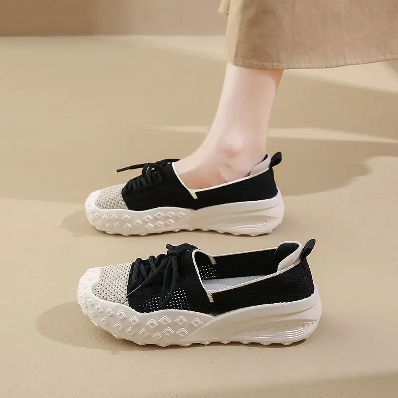 YNPO 2026 Summer Women Canvas Shoes Breathable Mesh Non-Slip Walking Shoes Cloud-Like Comfort Lightweight Casual Sneakers Unique
