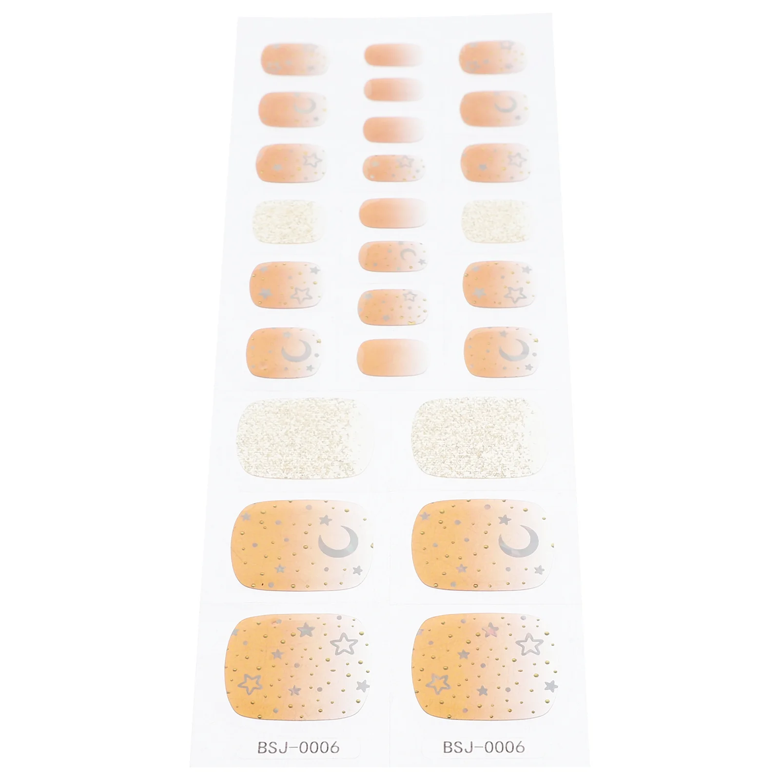 

1Set Gel Nail Strips Self Adhesive Stick on Nail Polish Design Fashion Manicure Set with File Wood Stick Tools Kit