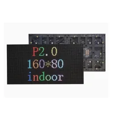 P2 실내 LED 비디오 디스플레이 기능 패널, SMD RGB 풀 컬러 모듈, 1/40 스캔, 320x160mm, 160x80 픽셀 패널, 3 인 1