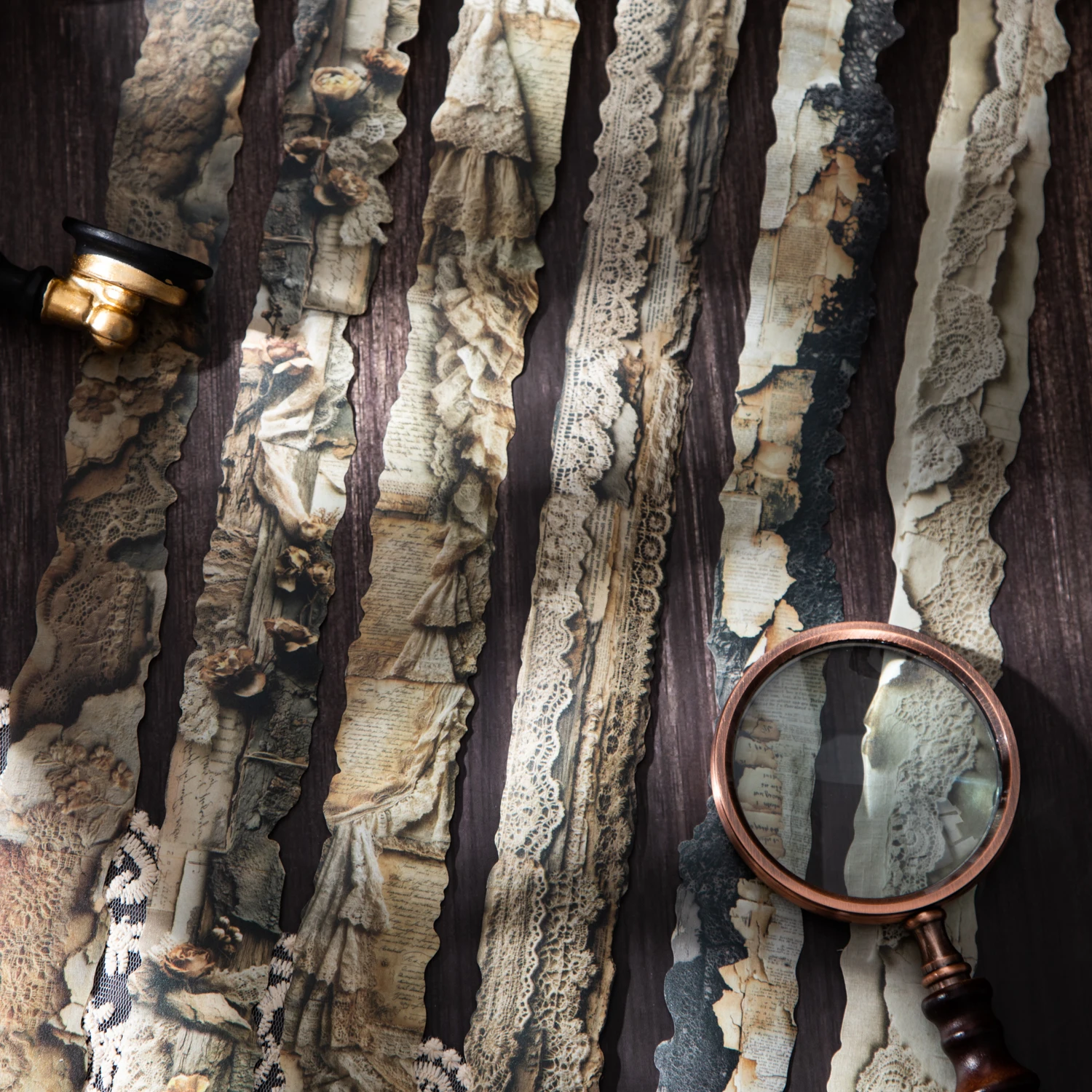 

1 Roll Vintage Lace Theme Tape for Background Decoration Scrapbook DIY Collage Phone Case Notebook Decoration