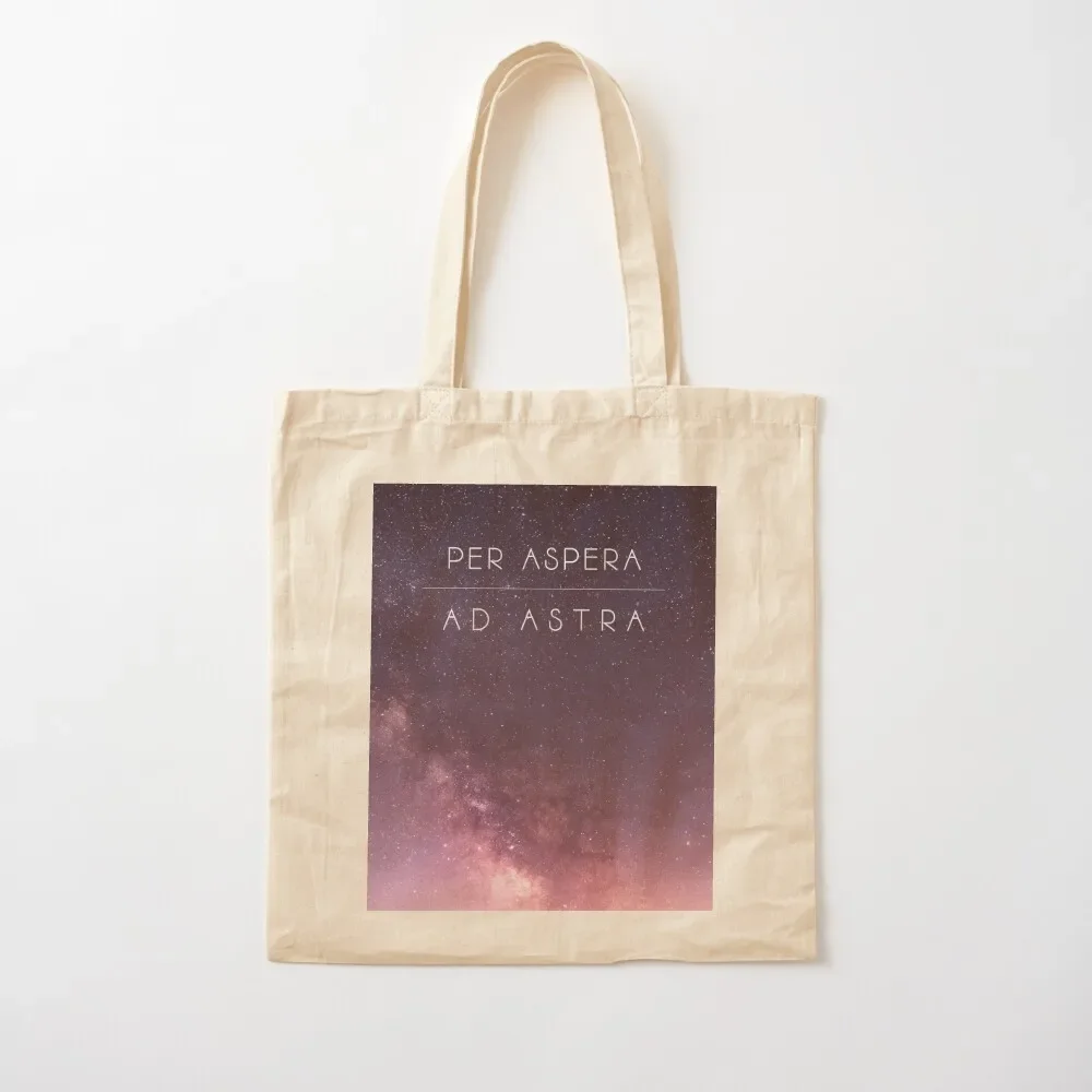 

Per Aspera Ad Astra Galaxy Tote Bag Cloth bags tote bags men reusable grocery bags Canvas Tote Bag