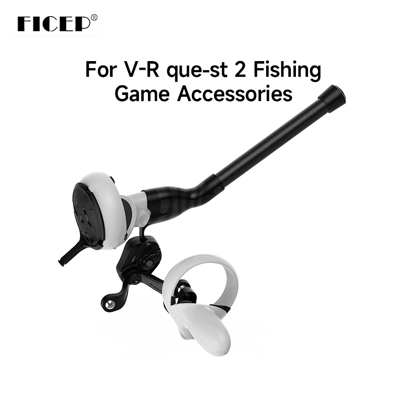 FICEP VR Fishing Accessories for Real VR Fishing Games VR Fishing Rod and Reel Combo Accessories Compatible with Qu-e-st 2