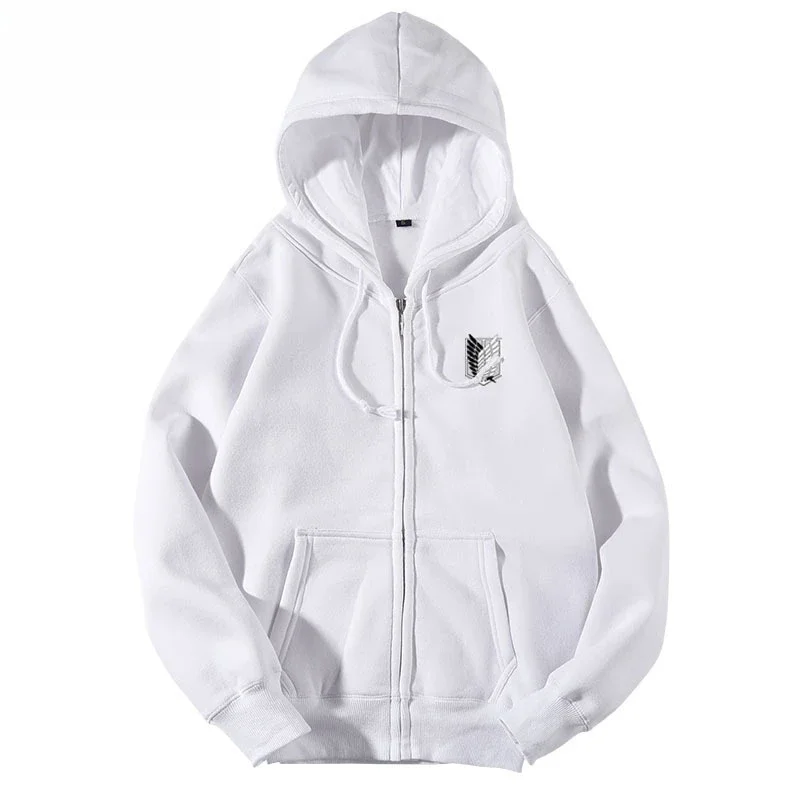 هجوم على تيتان الصدر شعار سحاب مطبوع هوديي 2025 الخريف/الشتاء جديد الأمريكية الهيب هوب الرجال سترة فضفاضة غير رسمية #3