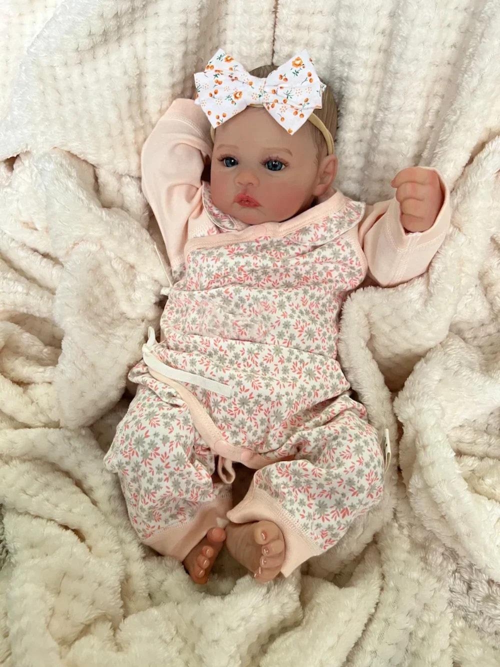 19inch Already Finished Reborn Baby Doll Meadow Soft Body 3D Painted Skin with Visbile Veins Collectible Art Doll Christmas Gift