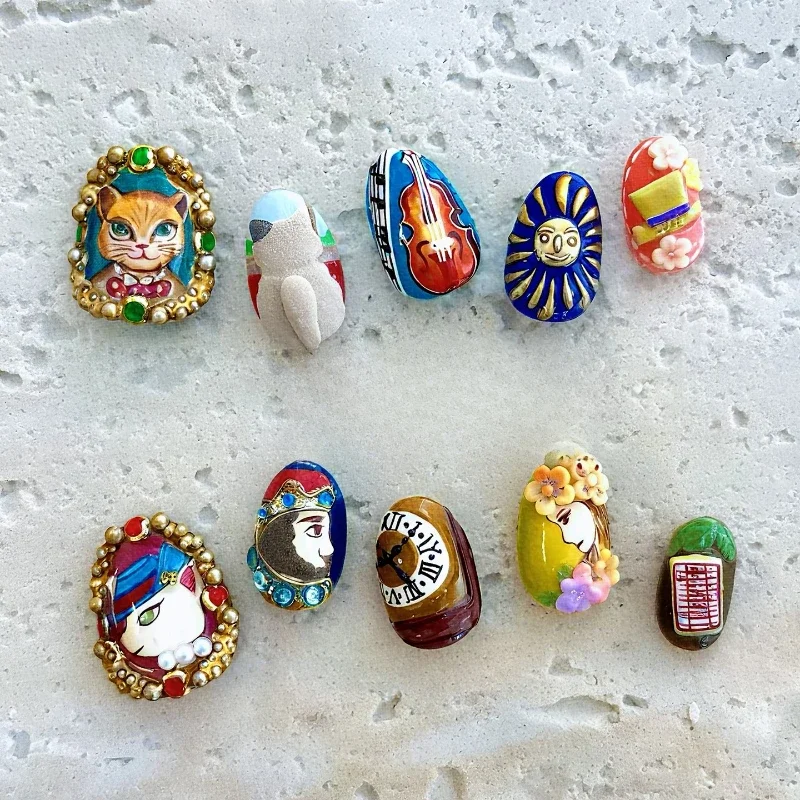 

Handmade manicure, advanced sense, beautiful, huge white, wearing nail short