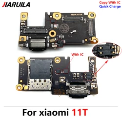 New For Xiaomi Mi 11T 11T Pro 11TPro USB Charging Port Dock Jack Connector Charge Board Flex Cable With Mic Microphone