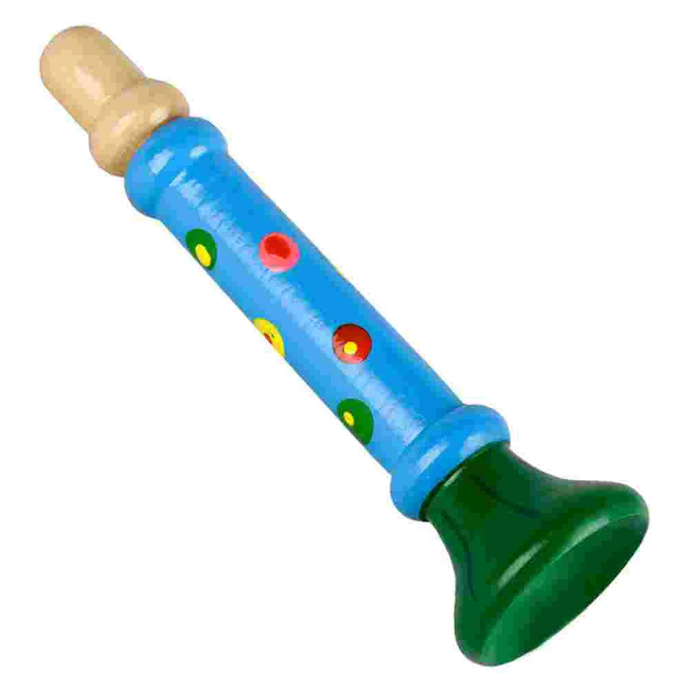 Early Learning Musical Toy Toys for Kids Wooden Horn Pearlescent Trumpet Instrument