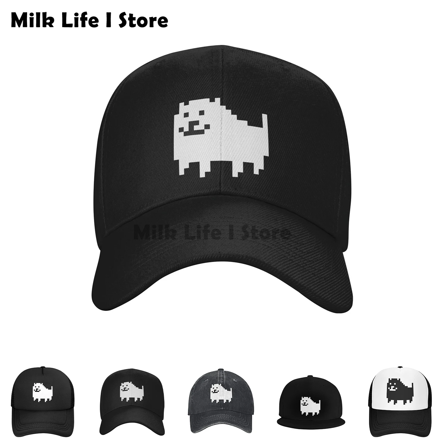 Undertale Annoying Dog Baseball Caps Vintage Distressed Cotton Video Game Snapback Hat for Men Women Outdoor Summer Hats Cap