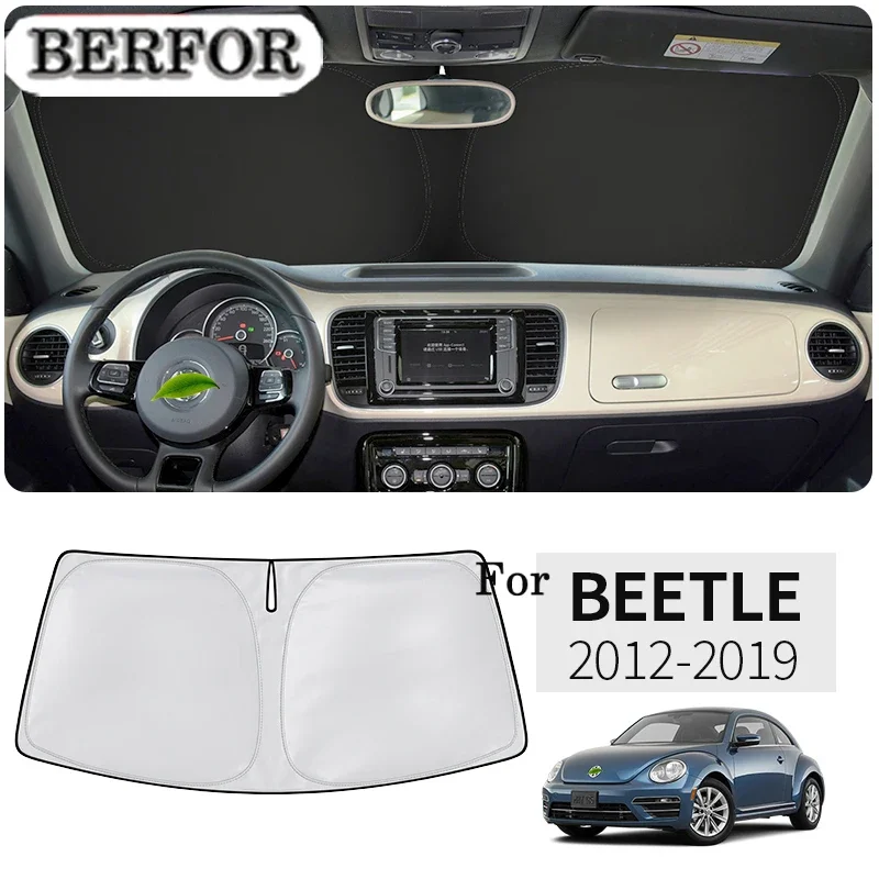 

Car Styling Nano-Insulat Windshield Sunshade Front Window Sun Shade Visor Auto Accessories For Volkswagen VW Beetle 2012-2019
