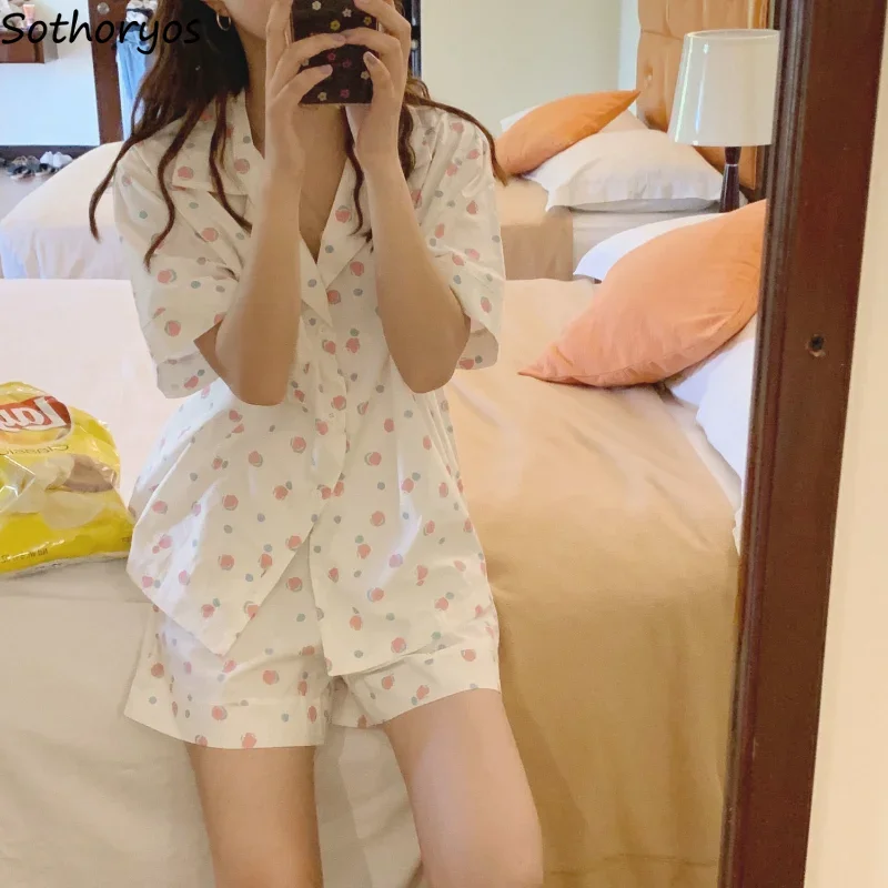 

Pajama Sets Women Simple Daily All-match Designed Classics Delicate Home Korean Style Trendy Stylish Charming Students Summer