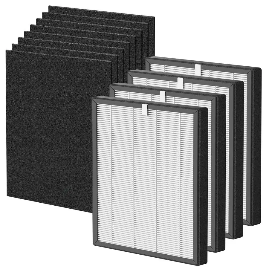 

Сменные фильтры True HEPA 9000, совместимые с очистителем воздуха VEVA ProHEPA 9000, 4 фильтра True HEPA, 8 фильтров с активированным углем