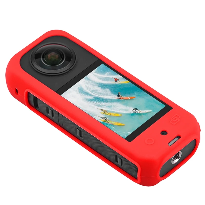 

1 PC Body Silicone Case Cover Protector Silica Gel For Insta 360 One X3 Camera Anti-Scratch Silicone Case Red