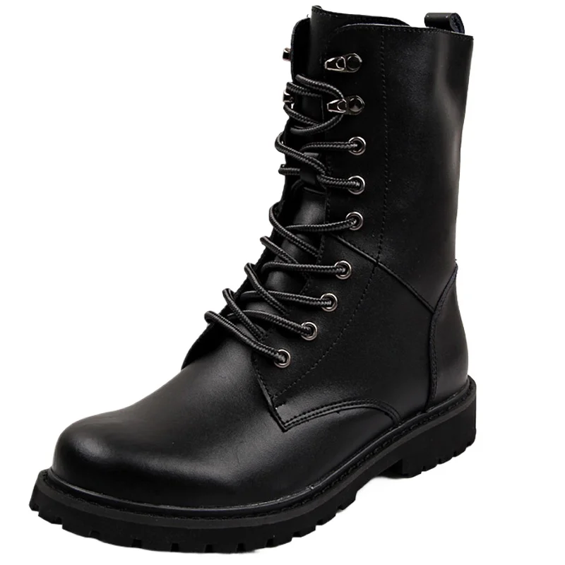 Motorcycle Boots Men Winter Shoes Warm Waterproof Men Leather Boots Footwear Cowboy Tactical Boots Men Casual Shoes Zapatillas