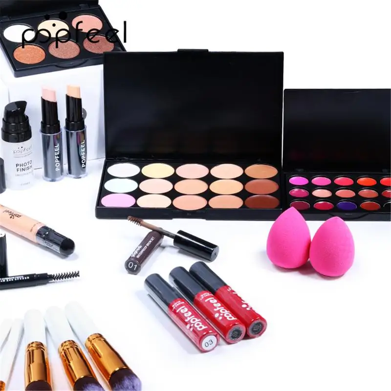 All-in-1 Makeup Gift Set Essential Bundle Multipurpose Cosmetic For Beginners Or Pros Make Up Full Kit Include Lipstick