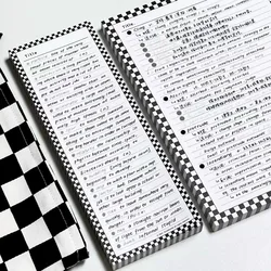 Black and White Checkerboard Note Pad Extra Long Thickened Student Note Notebook Non-adhesive B5 Tearable