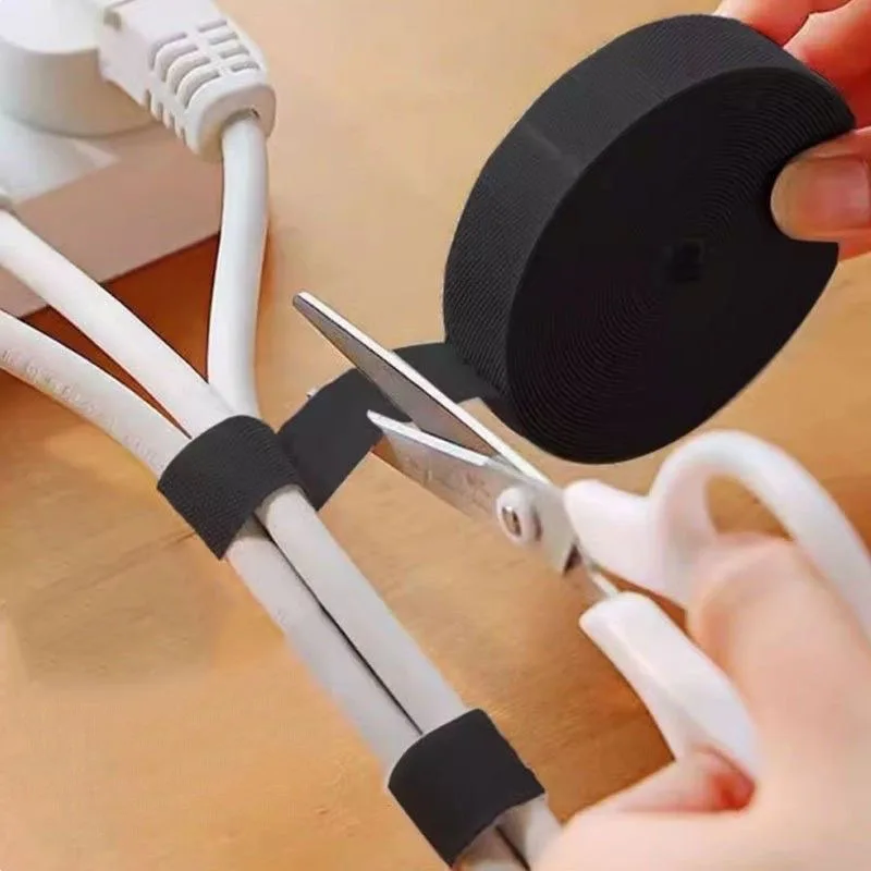 1/5M Cable Organizer Cable Management Wire Winder Tape Earphone Mouse Cord Management Ties Protector For iPhone Xiaomi Samsung