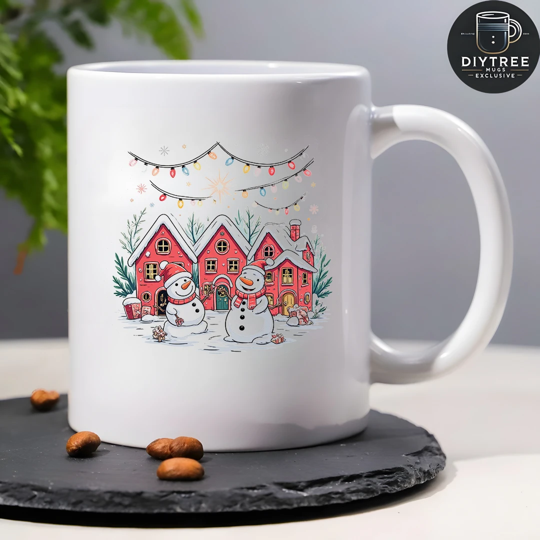 11oz cartoon Christmas mug Home water cup for kids Office creative coffee cup Christmas gift set
