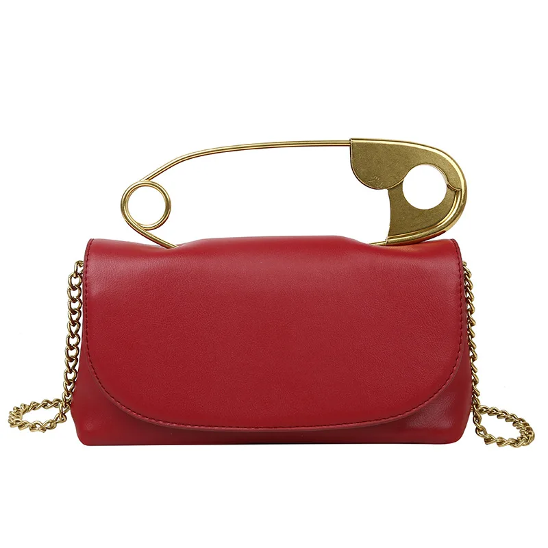 Retro Handheld Bag For Women 2023 New Fashion Personalized Creative Music Pin Fashion Versatile Chain One Shoulder Crossbody Bag